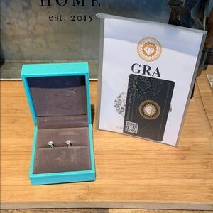 1.6 Ctw Moissanite Earrings Set In 925 Sterling Silver-GRA Certification Inc.